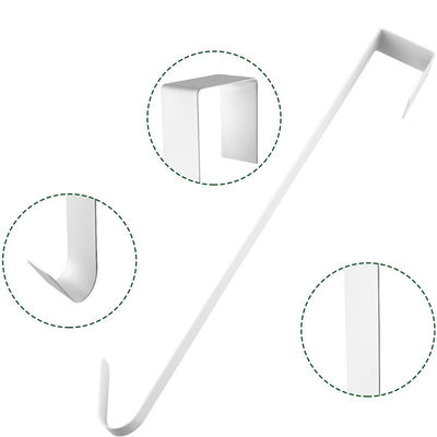 Suspensión blanca de la guirnalda del solo negro del gancho del metal para Front Door