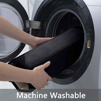 Alfombrillas de baño de espuma viscoelástica suave de goma negra antideslizante antideslizante