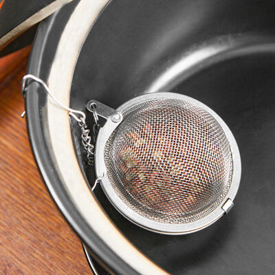 Colador de té de acero inoxidable con forma de bola de 7 cm de grado alimenticio