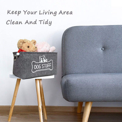 Perro Cat Pet Toy Storage Bin del hogar con las manijas del metal