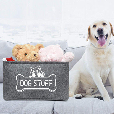 Perro Cat Pet Toy Storage Bin del hogar con las manijas del metal