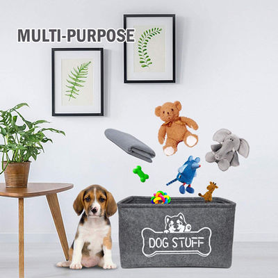 Perro Cat Pet Toy Storage Bin del hogar con las manijas del metal