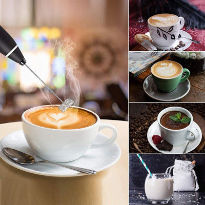 Licuadora de inmersión recargable por USB, miniespumador para capuchino, café con leche, huevo
