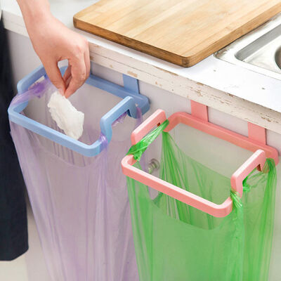 Tipo estante de la parte posterior de puerta de la cocina del cubo de la basura del hogar portátil