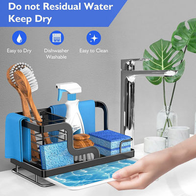 Organizador Stainless Steel del carrito del fregadero con la cacerola desprendible del dren para la esponja