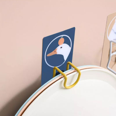 Gancho libre de acero inoxidable de la toalla del tapiz de la cocina del cuarto de baño del sacador de la historieta