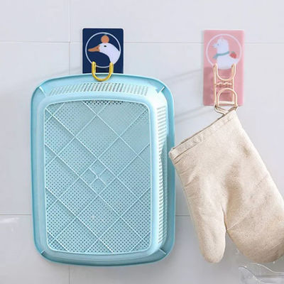 Gancho libre de acero inoxidable de la toalla del tapiz de la cocina del cuarto de baño del sacador de la historieta