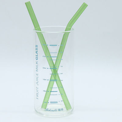 Pajas de beber de cristal coloreadas múltiples de Borosilicate de la paja de cristal reutilizable