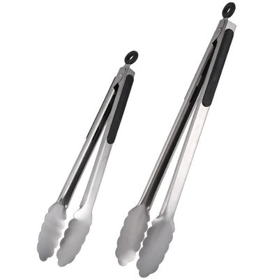 Apretón de acero inoxidable del resbalón de Tong Set Cooking Utensils Non de la cocina
