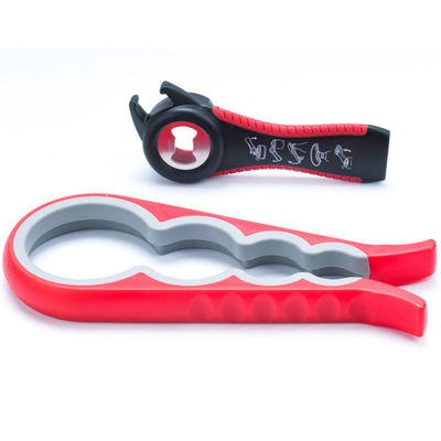 5 en 1 equipo multi del abrebotellas del abrelatas de la función con la manija del silicón