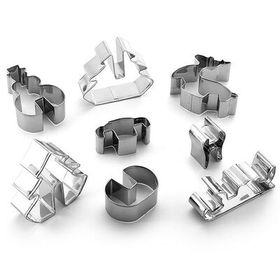 Sistema de acero inoxidable del molde de la galleta del cortador 3D de la galleta de la serie de la Navidad de DIY