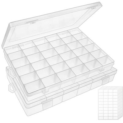Joyería de Box For Storage del organizador del plástico transparente de 36 rejillas