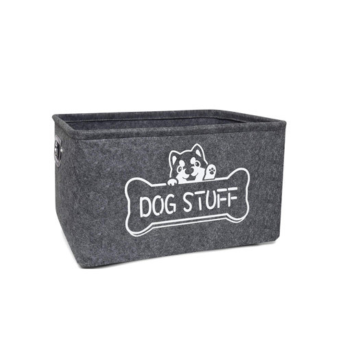 Perro Cat Pet Toy Storage Bin del hogar con las manijas del metal