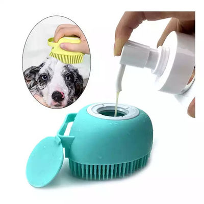 Dispensador suave multicolor del champú del cepillo del silicón para Cat Dog Pets