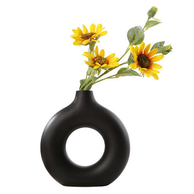 Florero redondo multicolor nórdico del buñuelo de la flor para la decoración casera