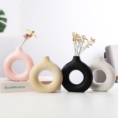 Florero redondo multicolor nórdico del buñuelo de la flor para la decoración casera