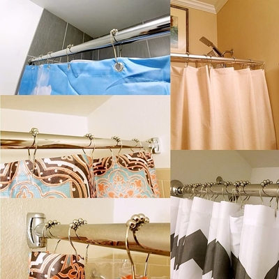 Anillos de cortina de acero inoxidables multicolores de ducha para el cuarto de baño