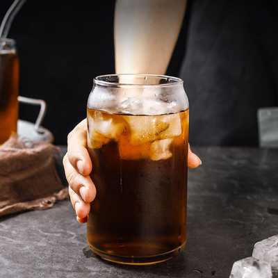 La cerveza del café 16oz de Milktea del claro del Borosilicate asalta transparente