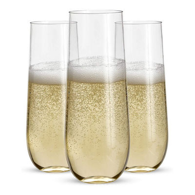 9 onzas Champagne Glasses Clear Plastic Unbreakable plástico