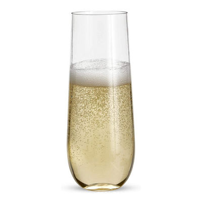 9 onzas Champagne Glasses Clear Plastic Unbreakable plástico