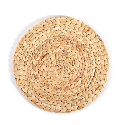 Esteras de lugar de Hyacinth Round Braided Rattan Woven del agua los 25cm