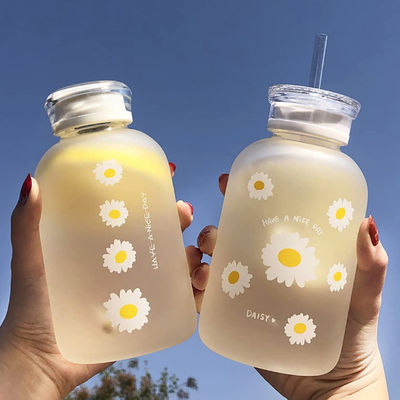 transparente portátil de la escala de Juice Cute Water Bottle With de la leche 480ml