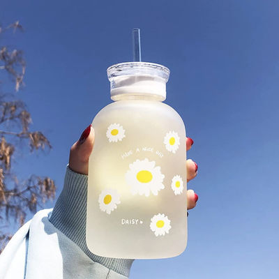 transparente portátil de la escala de Juice Cute Water Bottle With de la leche 480ml