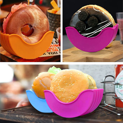 Caja ajustable retractable de la hamburguesa del silicón multicolora