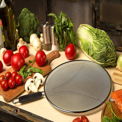 Pantalla de acero inoxidable de plata de la salpicadura para freír a Pan Bulk Kitchen Supplies