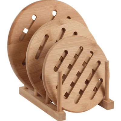 Cojines calientes de madera de bambú natural de la trébede de la cocina a prueba de calor