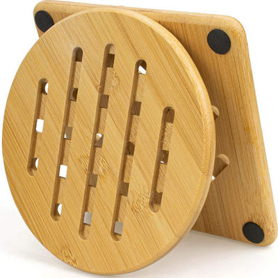 Cojines calientes de madera de bambú natural de la trébede de la cocina a prueba de calor