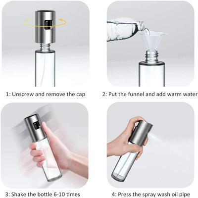 100ml transparente Olive Oil Spray Bottle Multifunction de cristal