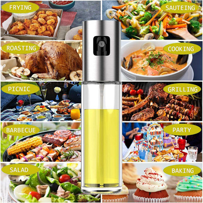 100ml transparente Olive Oil Spray Bottle Multifunction de cristal
