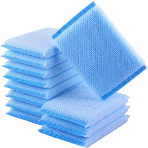 Almohadillas De Limpieza De Nylon Azul De Larga Duración Y Reutilizables