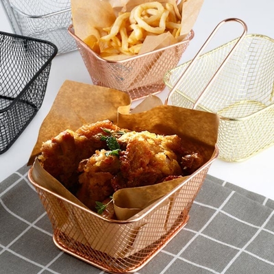 Cesta para freír patatas fritas de acero inoxidable con mango largo, accesorios de cocina
