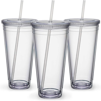 Material transparente del picosegundo de los vasos aislados de la pared del doble de 32 onzas
