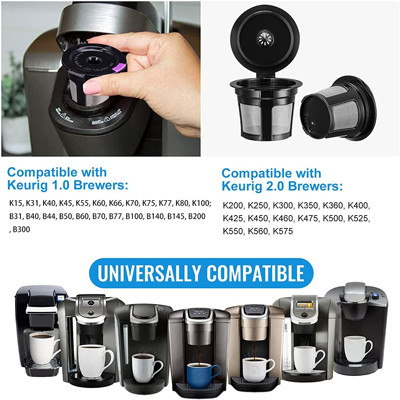 Filtros de café reutilizables de ajuste universal de acero inoxidable Eco Friendly