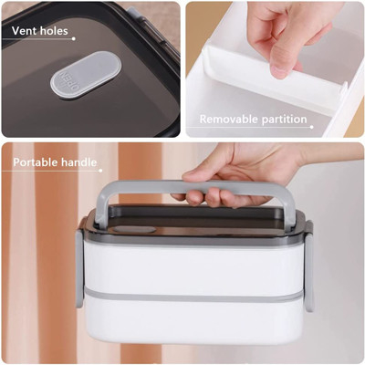 Caja bento para adultos de gran capacidad multicolor para el almuerzo