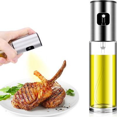 Pulverizador de aceite de oliva de 100 ml con tapa de acero inoxidable