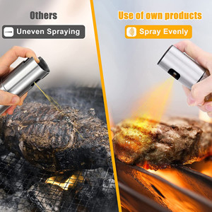 Pulverizador de aceite de oliva de 100 ml con tapa de acero inoxidable