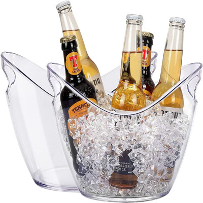 Bebida oval plástica del partido del almacenamiento cubos de hielo de 5 litros para la botella de cerveza