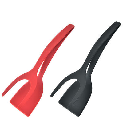Barbacoa 2 de Fried Egg Double Spatula Bread en 1 apretón Flip Tongs Pp Material