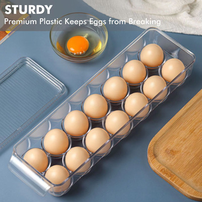 Envase del huevo del refrigerador de la cocina 14PCS con la tapa y la manija