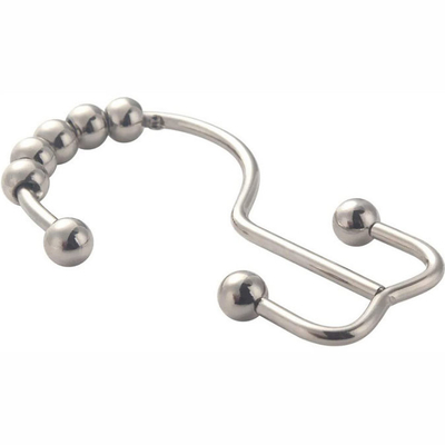 Anillos de cortina de acero inoxidables de ducha para el deslizamiento doble del cuarto de baño