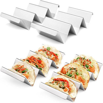 Los tenedores de acero inoxidables del taco de la astilla abultan las fuentes de la cocina