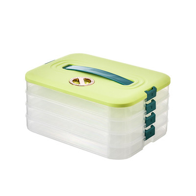 Caja de almacenamiento de la bola de masa hervida del almacenamiento de la comida con capa multi de las tapas