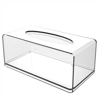 Caja de acrílico clara rectangular del tejido para la servilleta facial del cuarto de baño