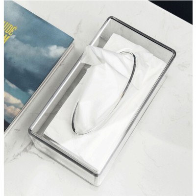 Caja de acrílico clara rectangular del tejido para la servilleta facial del cuarto de baño
