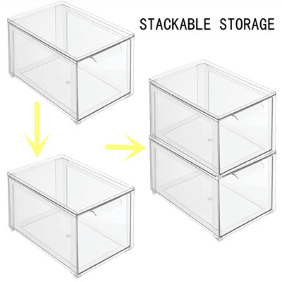 Organizador apilable Drawers With Lid del plástico transparente del maquillaje multifuncional