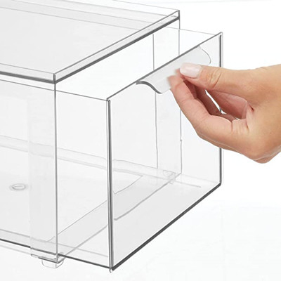 Organizador apilable Drawers With Lid del plástico transparente del maquillaje multifuncional
